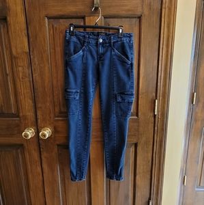 The Limited Skinny Cargo Pants Blue W 31 R 7.5 L 28